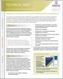 Click here to read our technical brief on antimicrobial stewardship. 