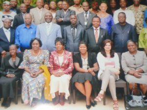 Group photo at the opening of the workshop to introduce 7.1% chlorhexidine digluconate for umbilical cord care, chaired by the Secretary-General of the MoH of DRC